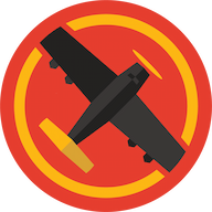 Black Airplane logo