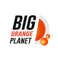 big orange planet logo