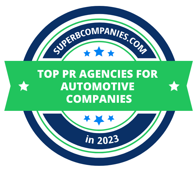 Top PR Agencies for Automotive Companies badge