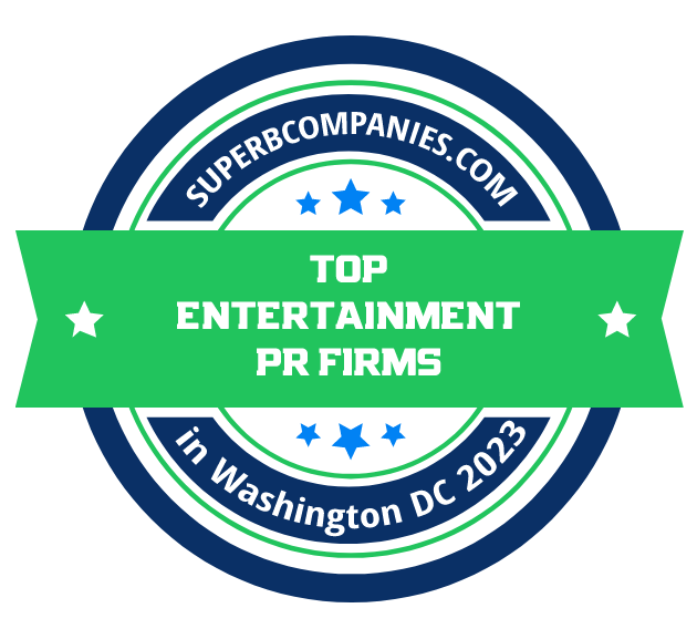 Top Entertainment PR Firms in Washington DC badge